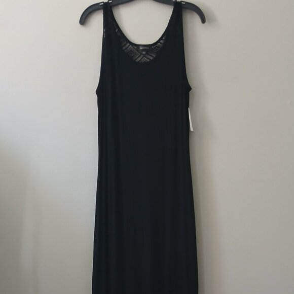 Spense Dresses & Skirts - Spense Women's Dress Sz L Black Long Sleeveless Maxi Stretch Crochet NWT $49.99‎